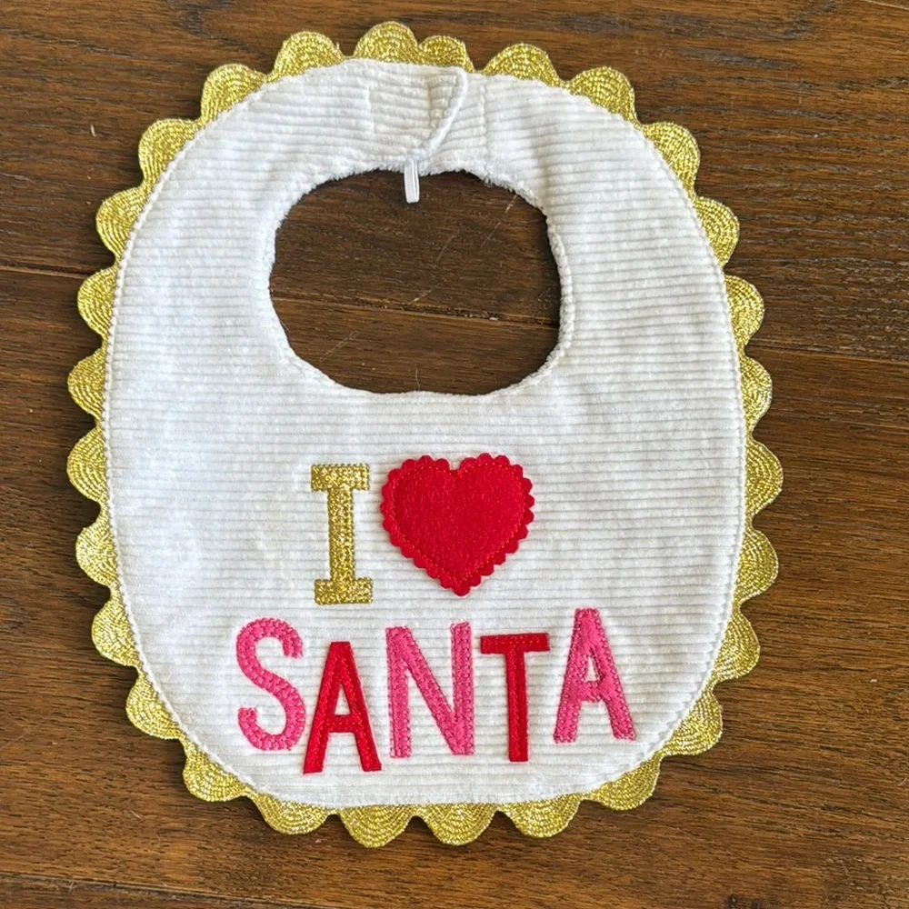 Mud Pie - I Love Santa Baby Bib